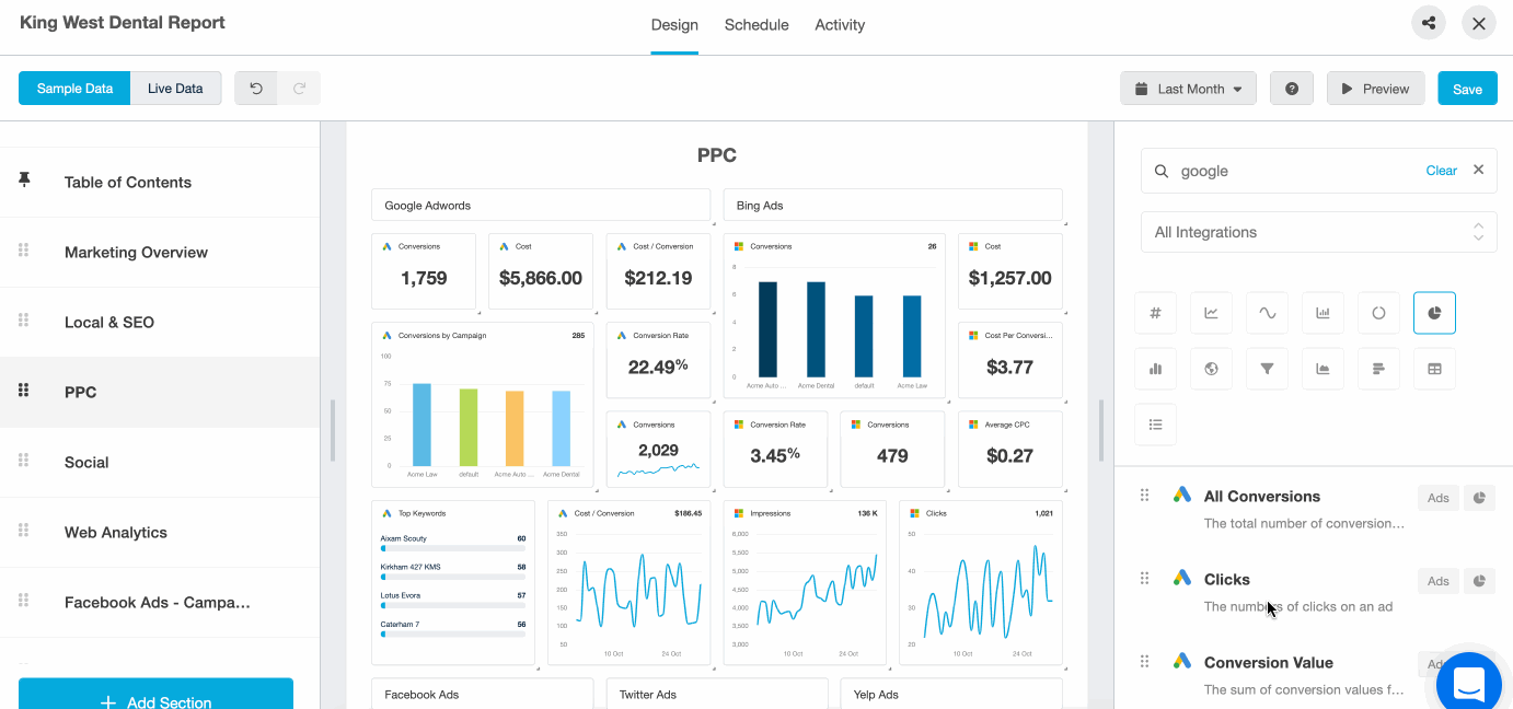 PPC Google Adwords Report Example PPC Google Adwords Report Example