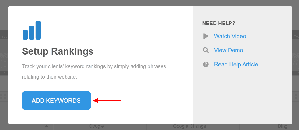 Setup Keyword Rankings - AgencyAnalytics Setup Keyword Rankings - AgencyAnalytics