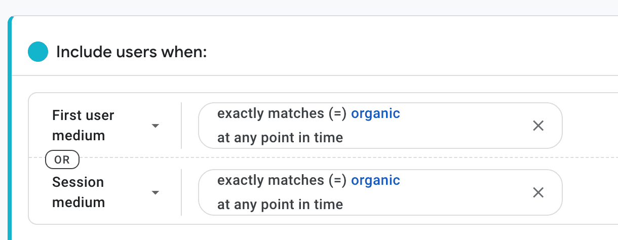 First user medium or session medium First user medium or session medium