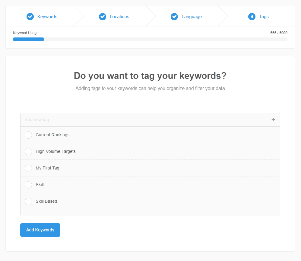 Add Tags - Rank Tracker - AgencyAnalytics Add Tags - Rank Tracker - AgencyAnalytics