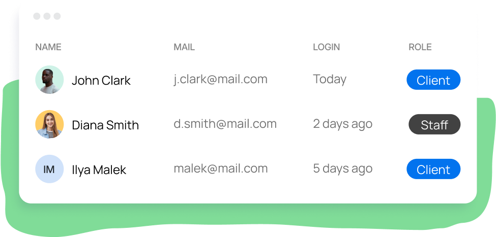 Manage clients