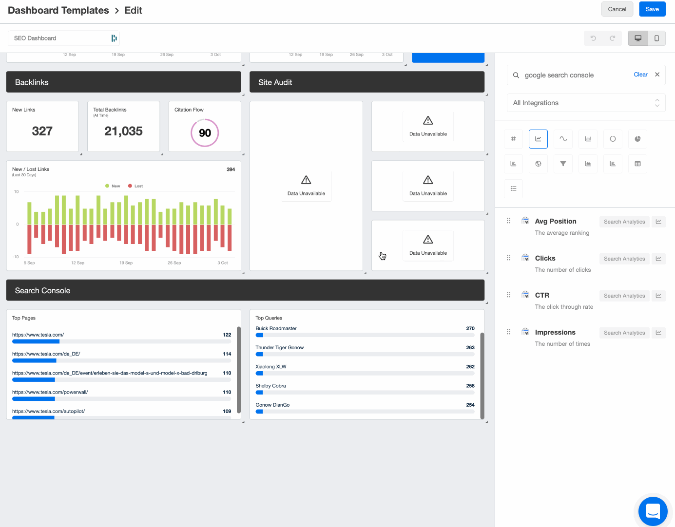 Adding Google Search Console Metrics to an AgencyAnalytics SEO dashboard. Adding Google Search Console Metrics to an AgencyAnalytics SEO dashboard.